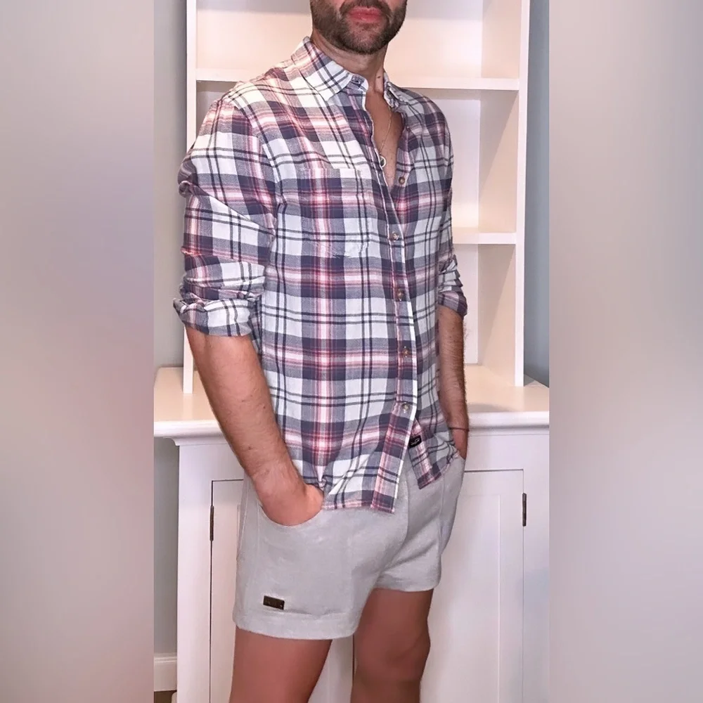 Rails | Lennox Light Flannel Shirt in Aqua Salmon (S) - Picture 14 of 16